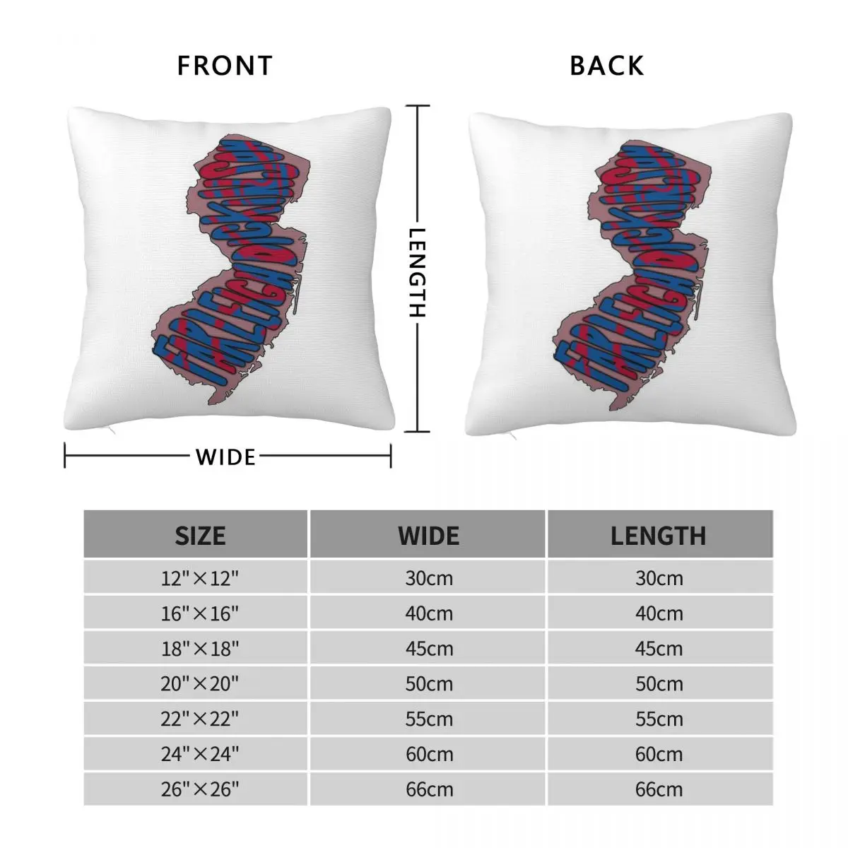 Nj Colleges Farleigh Dickinson Square Pillowcase Polyester Linen Velvet Pattern Decor Throw Pillow Case Car Cushion Cover 45x45