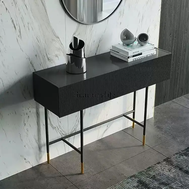 

yj19 Italian light luxury entrance table ultra-narrow simple modern living room entrance entrance