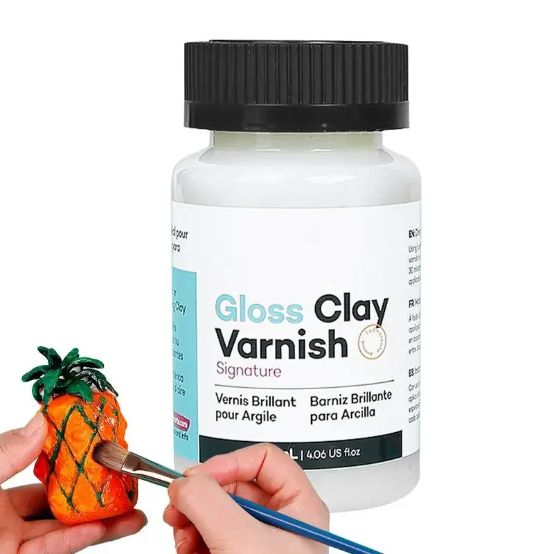 20/60ml Clay Varnish Acrylic Air Dry Waterproof High Gloss Finish Air Dry Clay Sealant for Ceramic Oil Painting Wood Maintenance