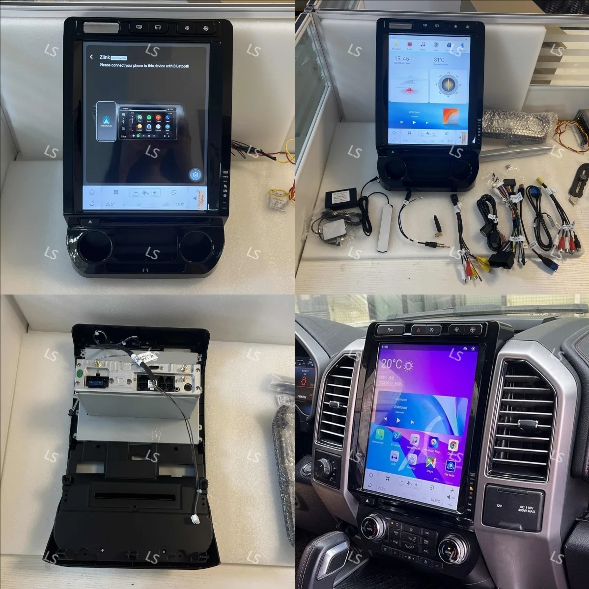 Android Auto For Ford F150 2015 2016-2021 F-150 Carplay Multimedia Player Car Radio GPS Navigation AC Head Unit