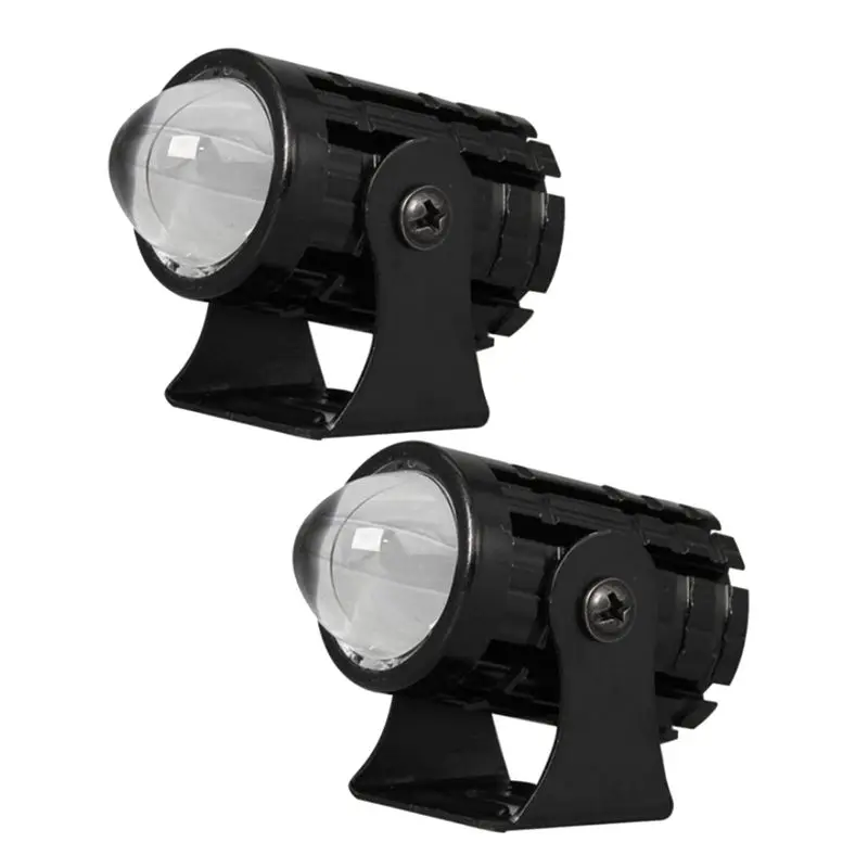 Durable-Motorcycle High Power Lens Spotlight 6000K LED Dual Color External Spotlights 8-80V Headlights With Switch