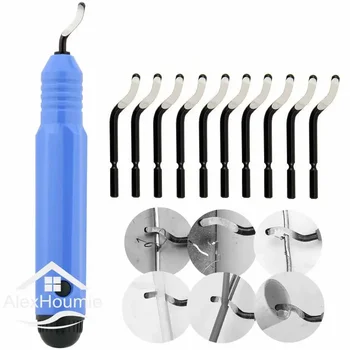 버 트리밍 커터 나이프 스크레이퍼 디버링 도구 목재 플라스틱 알루미늄 구리 및 강철 용 리머 핸들