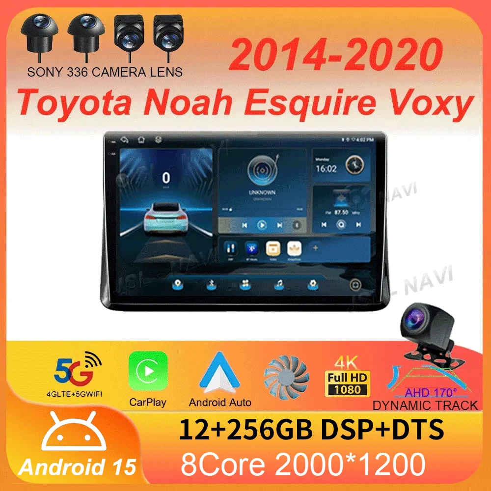 

Android15 2din Auto For Toyota Noah Esquire Voxy 2014 2015 2016 -2020 Car Radio Multimedia Player GPS Navigation Support Carplay