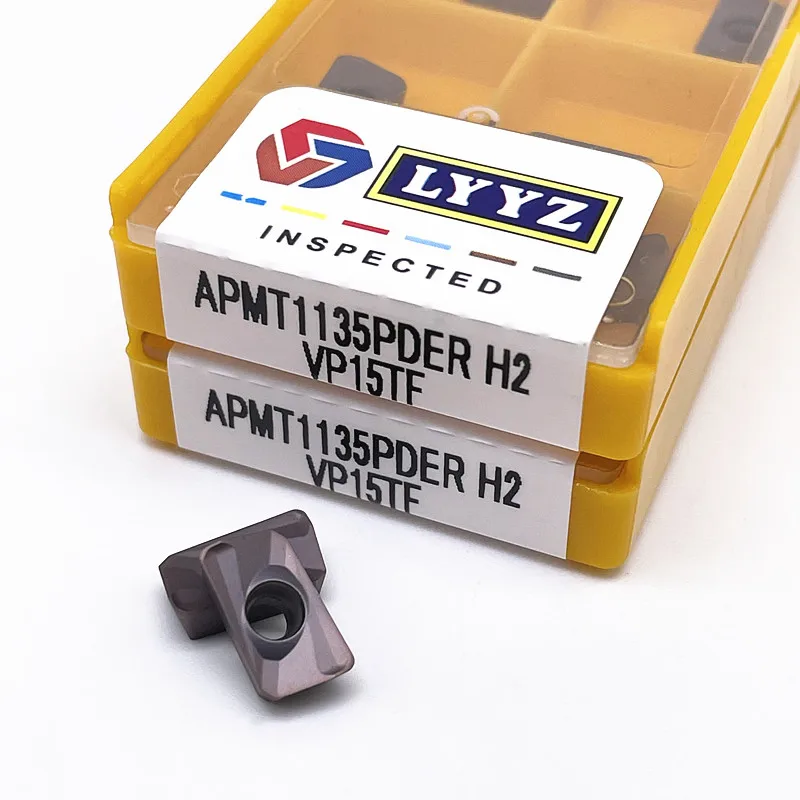 Pmt1135m2 (h2)-vp15tf apmt1604m2 (h2)-vp15tf超硬フライスインサートindexable endフライス盤工作機械面切断ツール