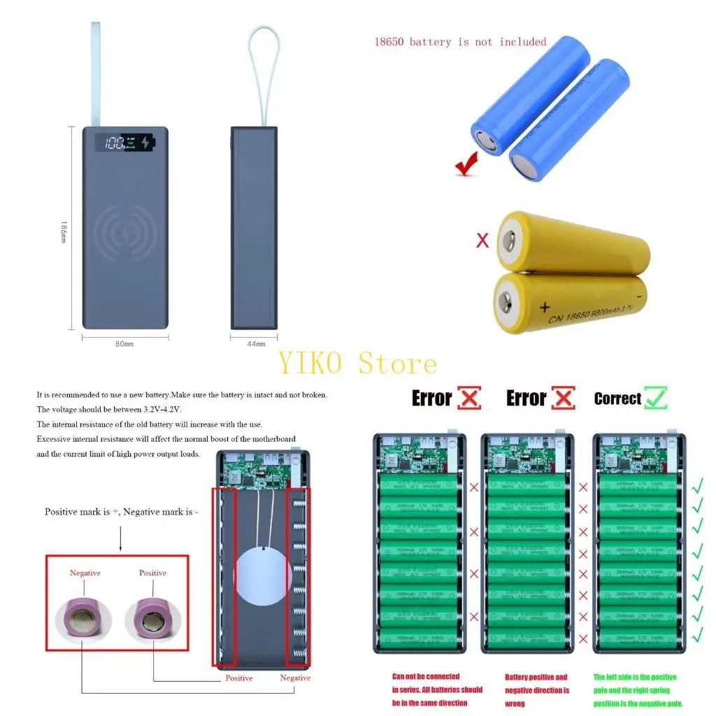 K32C 18650 Battery Box Holder C16PD Version Battery Power for Shel