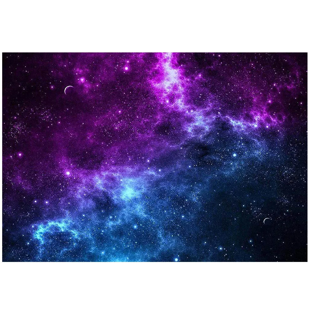 Mocsicka Lila und blauer Sternenhimmel-Hintergründe für Fotografie, Farbverlauf, Neugeborenes, Porträt, Fotohintergrund, Studio-Fotoshooting-Requisiten