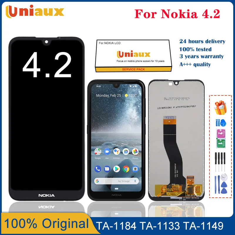 

5.71'' Original For Nokia 4.2 LCD Display Touch Screen Digitizer Assembly For TA-1184 TA-1133 TA-1149 LCD Replacement Parts