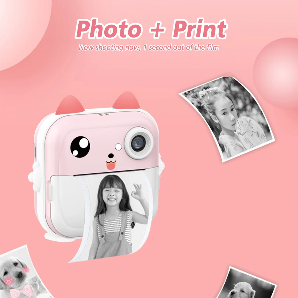 Children Instant  Print Camera Kids Photography Digital Photo Camera Toy Mini Thermal Printer Boy Girls Birthday Gift