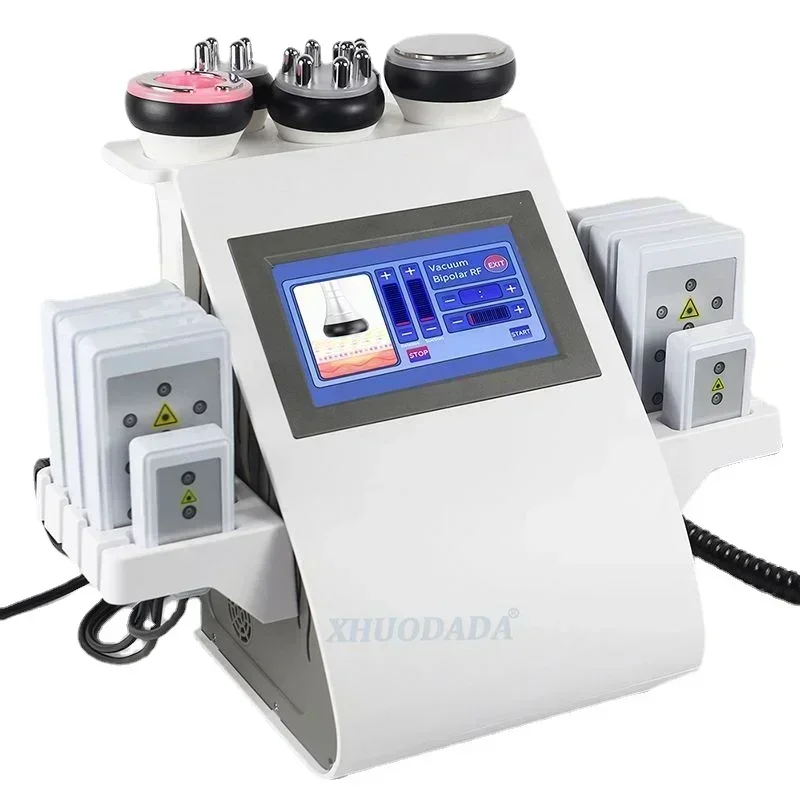 6 in 1 Tool 40K Cavitation Ultrasonic Body Slimming Machine Multi-Polar Radio Anti-Wrinkle Rejuvenation Skin Lift Tighten