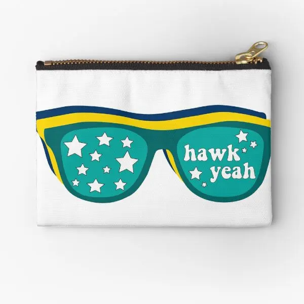 Uncw Hawk Yeah Sunglasses  Zipper Pouches Women Storage Pure Panties Coin Pocket Cosmetic Small Key Socks Packaging Bag