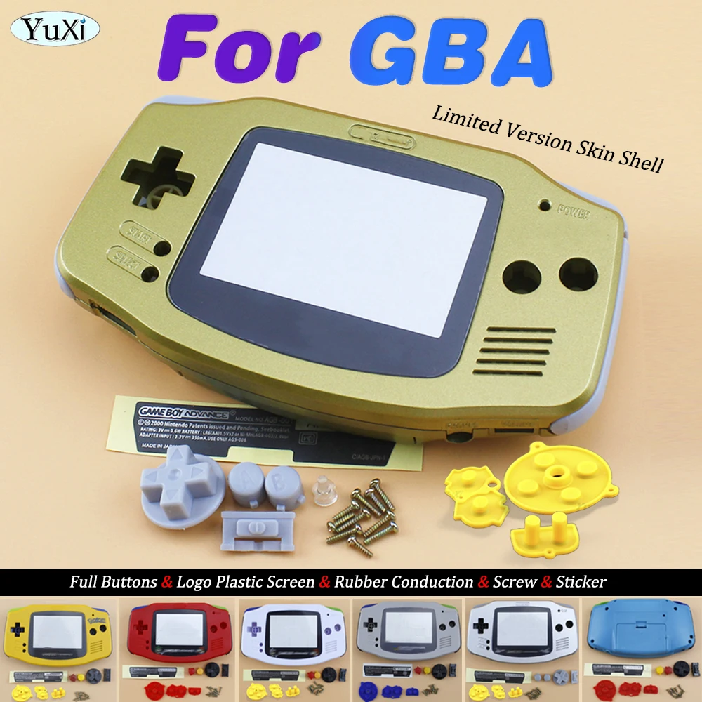 

Full Set Housing Shell Replacement For Gameboy Advance GBA Game Console Skin Cover Faceplate Full Buttons LCD Screen AB Key Kit