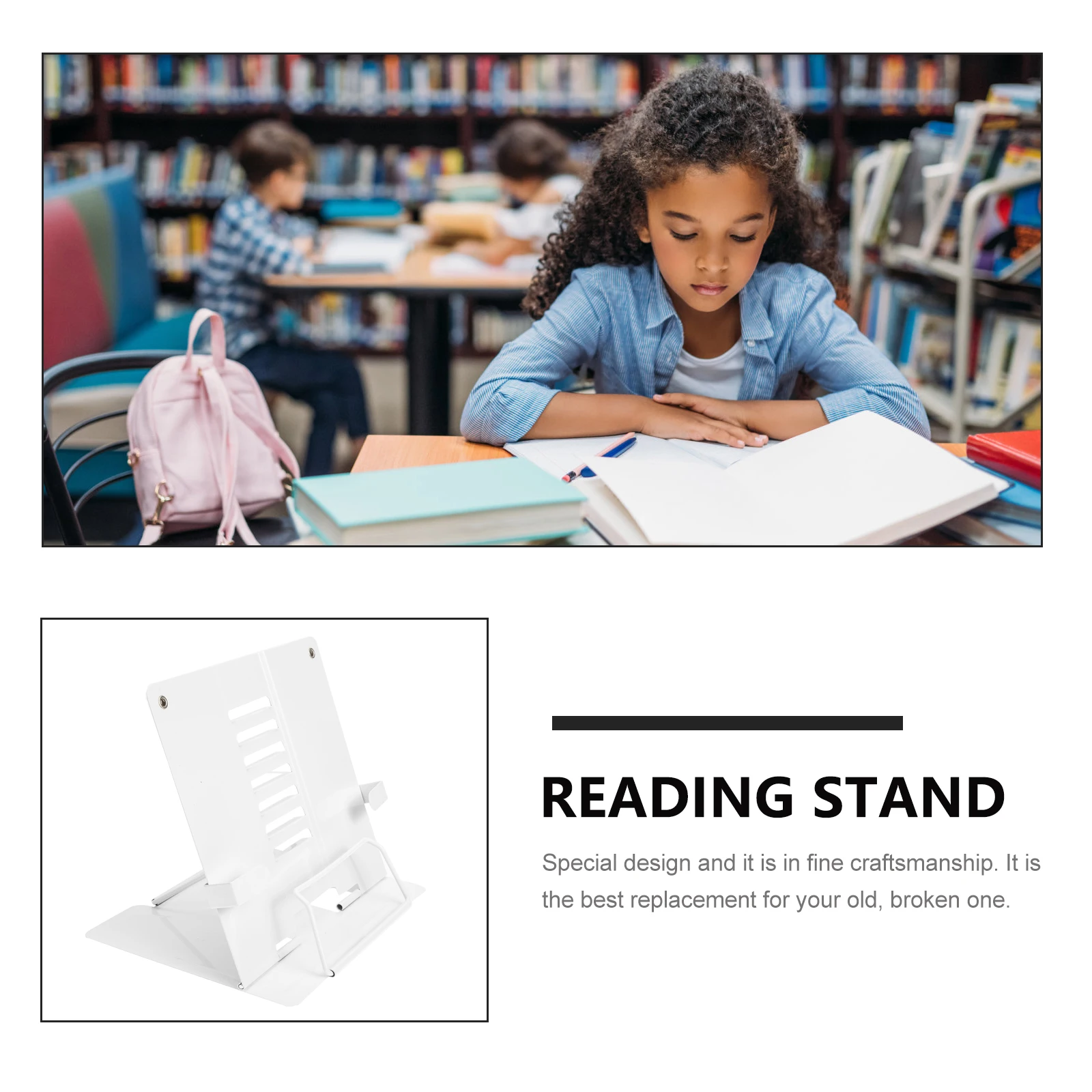 

Reading Bookshelf Tablet Holder Phone Bracket for Desk Multi angle Adjustable Document St Paper St Reading Rack