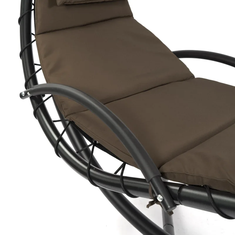 كرسي أرجوحة معدني بتصميم عصري فاخر لكبار السن والأثاث الخارجي لحديقة الفناء والمظلة والشرفة والعريشة #3