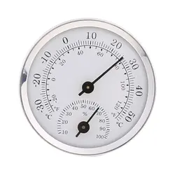 58mm Mini Indoor Outdoor Thermometer Hygrometer 2 in 1 Temperature Humidity Gauge Analog Hygrometer No Battery Required -30~50℃