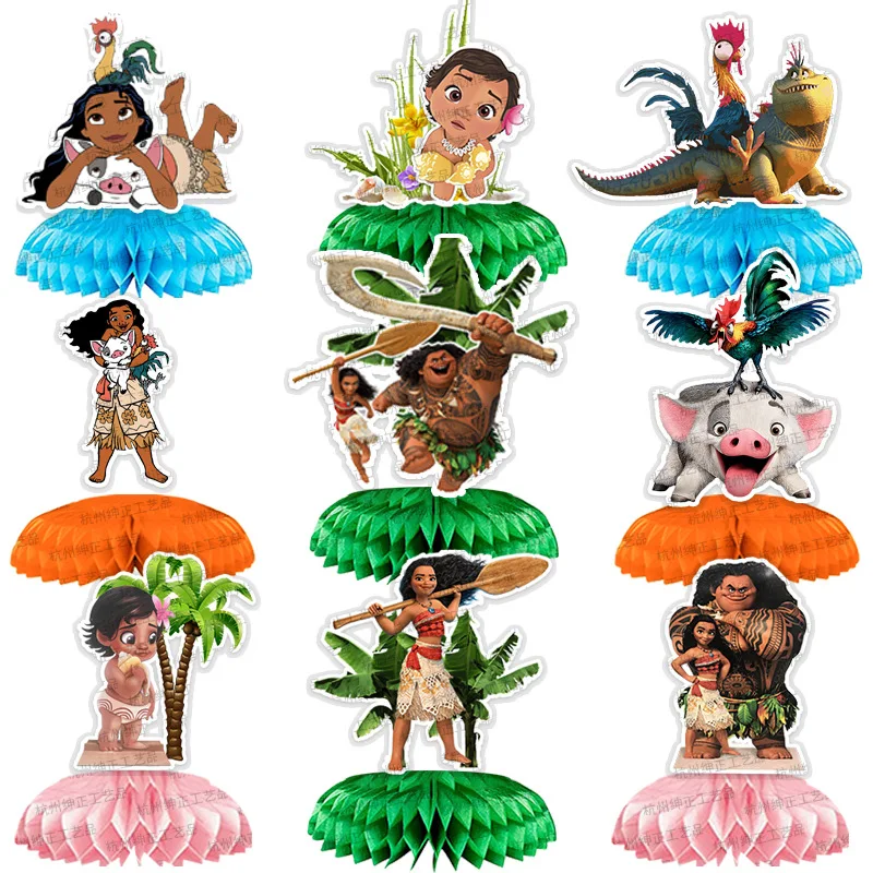 Disney Moana Birthday Decoration Moana Maui Party Supplies Tableware Mask Bag Balloons Display Backdrop Baby Shower Kids Girls