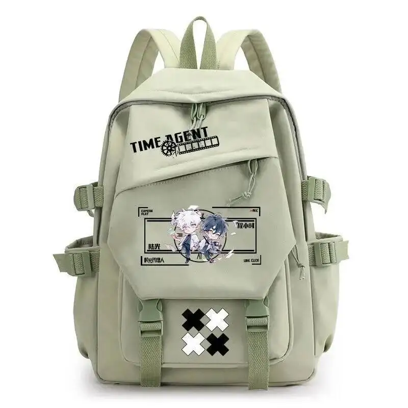 أنيمي لعبة تشيبي أسود أبيض وردي أخضر رابط انقر طالب أطفال المراهقين الحقائب المدرسية سعة كبيرة Mochilas حقائب الظهر الفتيات الفتيان