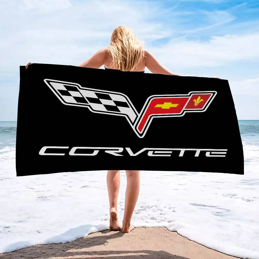 C-Corvette Bath Towel Microfiber Soft Water Absorbing Breathable For Girl Kids Decorative Cartoon Beach Towel