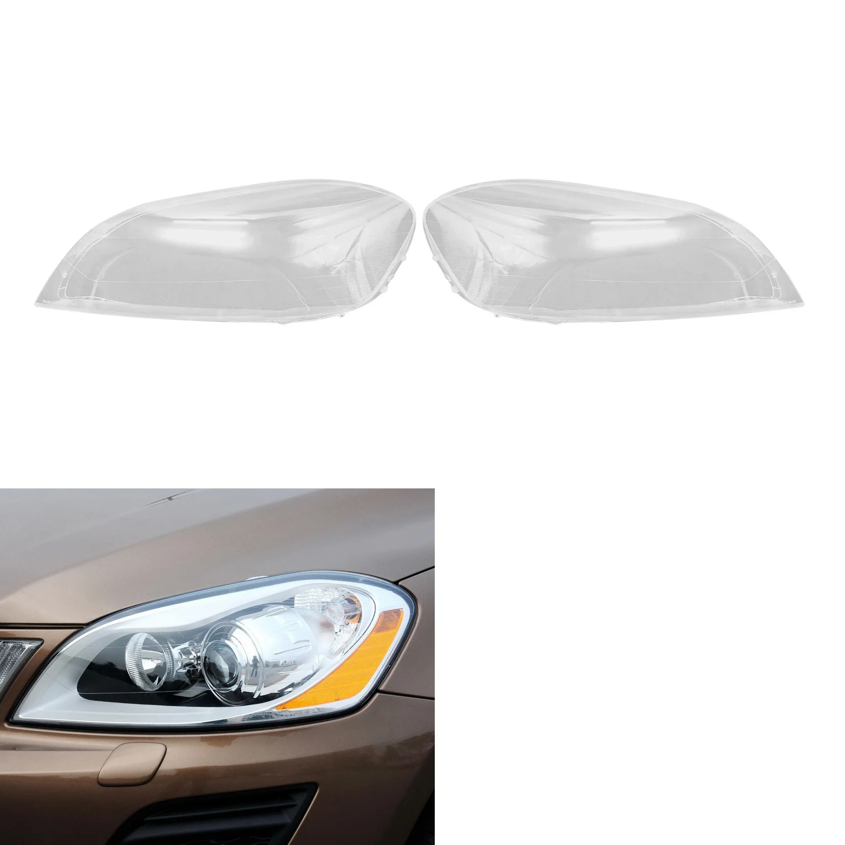 Coque de Lumière de Sauna Droite, Abat-Jour, Couvercle d'Objectif Transparent, pour Volvo XC60 2009 2010 2011 2012 2013