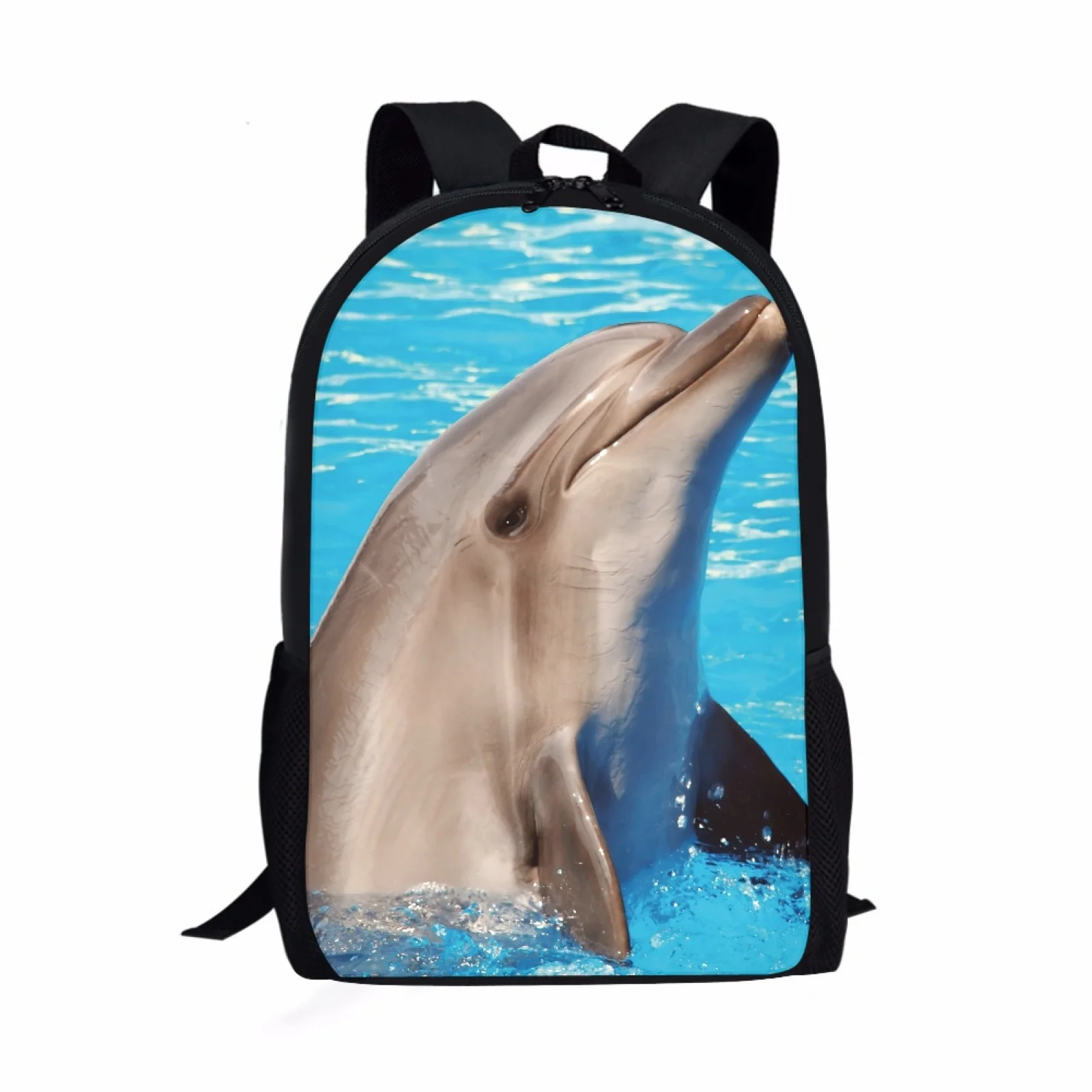 Kids Backpack School Bags for Teenager Boys Girls Children Cute Dolphin Print School Satchels Bookbag Schoolbag Student Book Bag