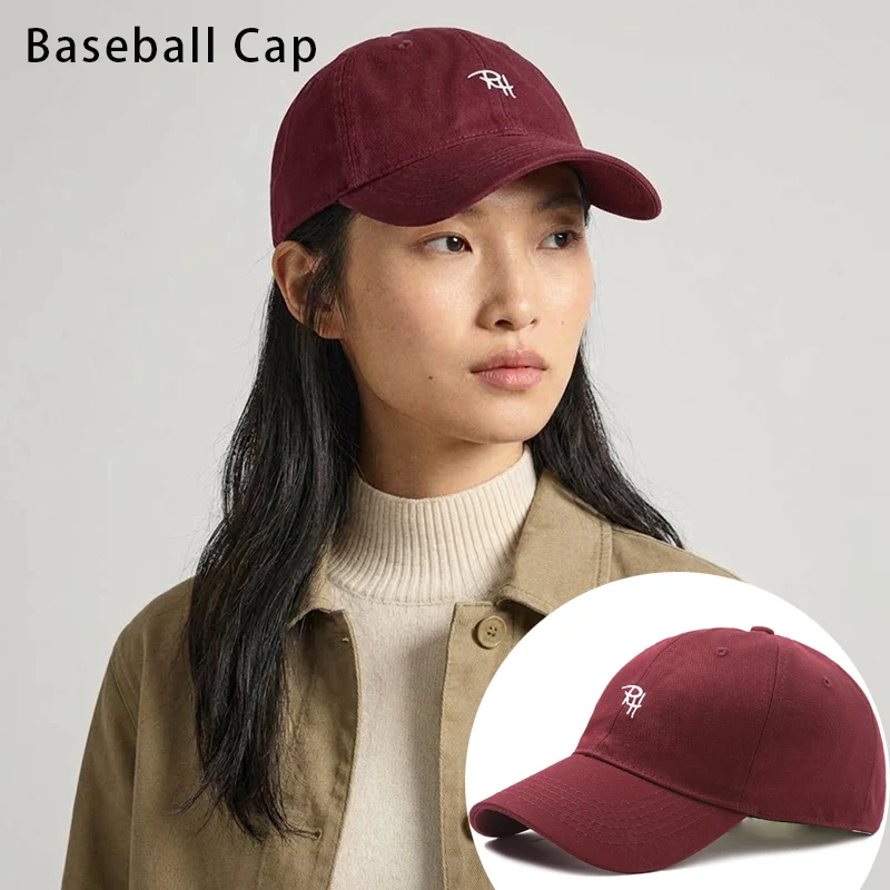 

Korean Style Soft Top Baseball Cap For Men Women Embroidered Letter Dad Hat Summer Flattering Couple Snapback