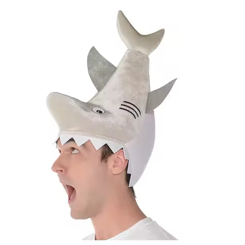 Men Shark Hat Halloween Costume For Adult Funny Animal Hats Carnival Purim Dress Up