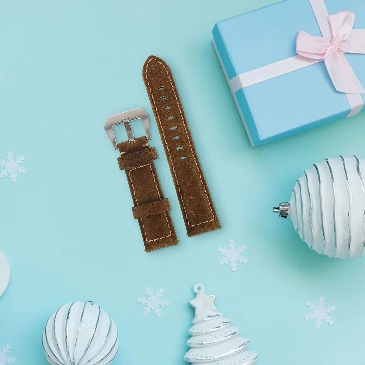 Watch Strap 22Mm Vintage Genuine Compression Molding Adjustable Band for Smart Watch Watchband