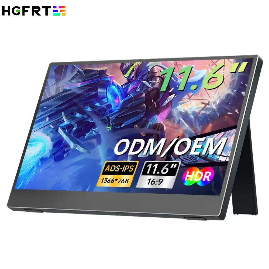 

HGFRTEE 11,6-дюймовый портативный монитор с ультра-узкой рамкой HDR-дисплей Оптовая продажа экрана Портативный монитор