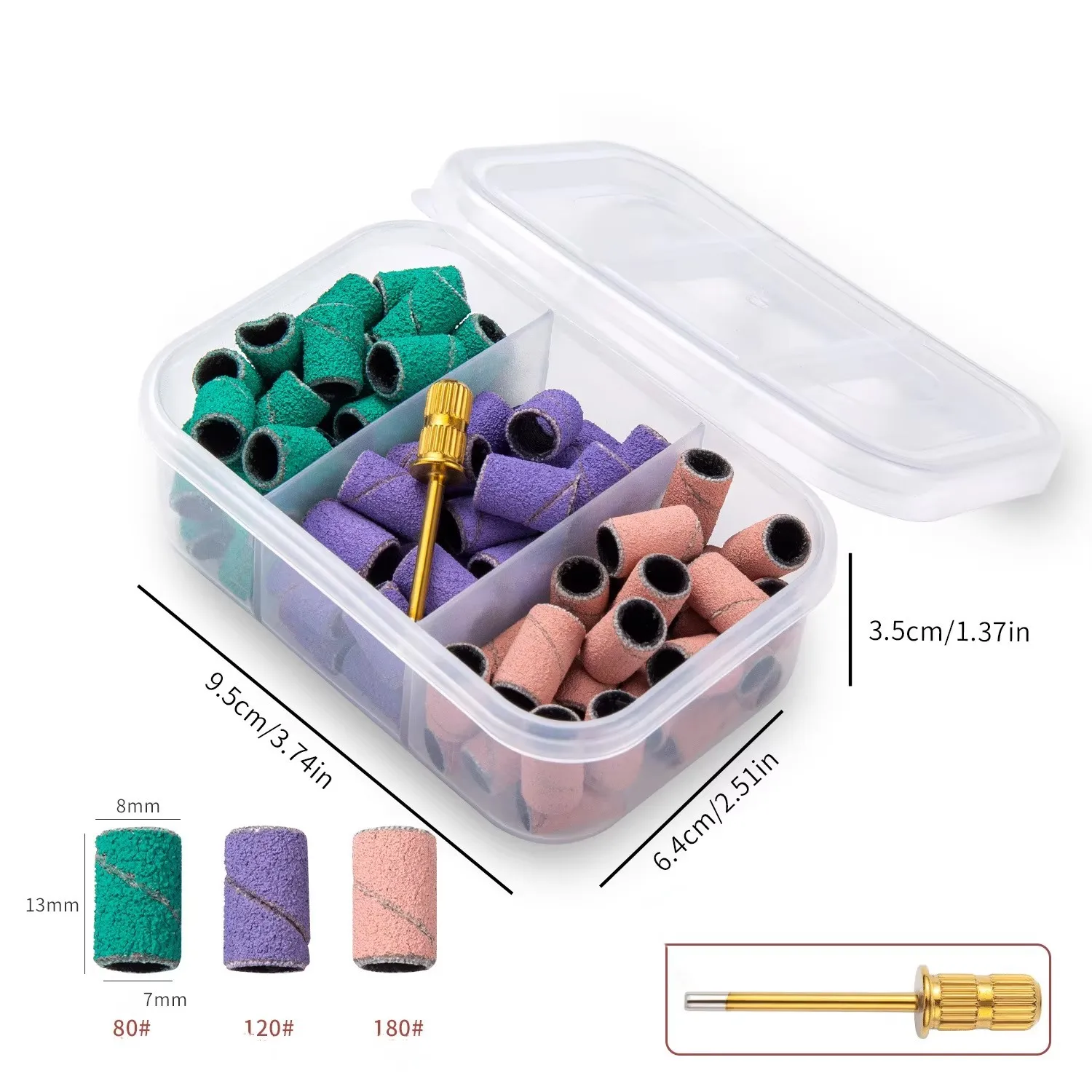 Sanding Bands Grit File for Professional Manicure Pedicure Nail Electric Drill Machine Grinding Sand Ring Bit