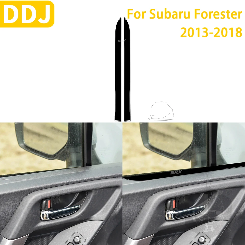 

For Subaru Forester 2013-2018 Car Accessories Plastic Piano Black Interior Door Cover Trim Sticker