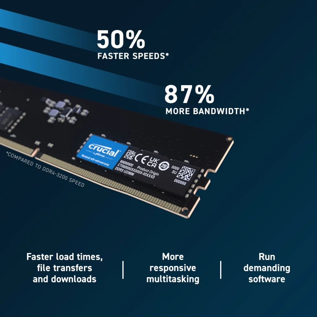 4800 5600 SODIMM 메모리, Crucial DDR5, 16GB, 32GB