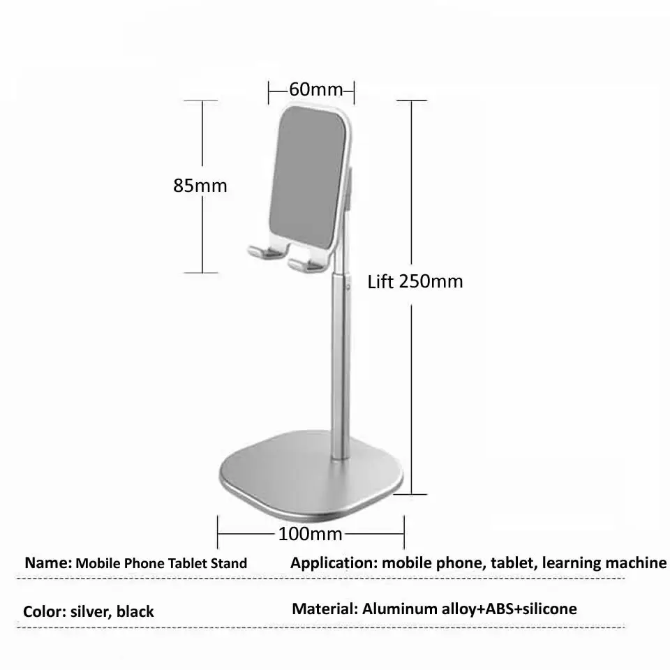 Soporte Universal para tableta y teléfono móvil, base de Metal ajustable para escritorio, ipad Pro 12,9