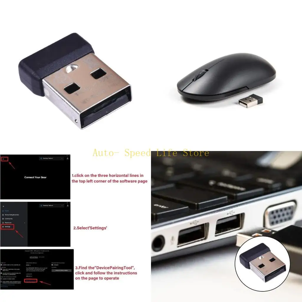 

02DA USB Mouse Receiver for G ProX Superlight Mouse Uninterrupted Experience