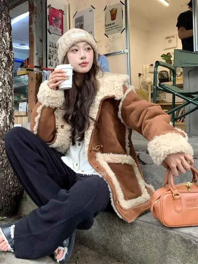 معطف لامبير نسائي جديد موضة شتاء 2025، جاكيت قطني بقلنسوة فضفاض للركاب #5