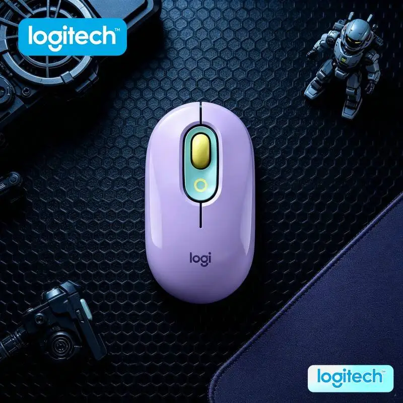 

Беспроводная мышь Logitech M350 POP, 3 кнопки, оптический сенсор, тонкий дизайн, бесшумная, для универсального использования на рабочем столе и в домашнем кинотеатре
