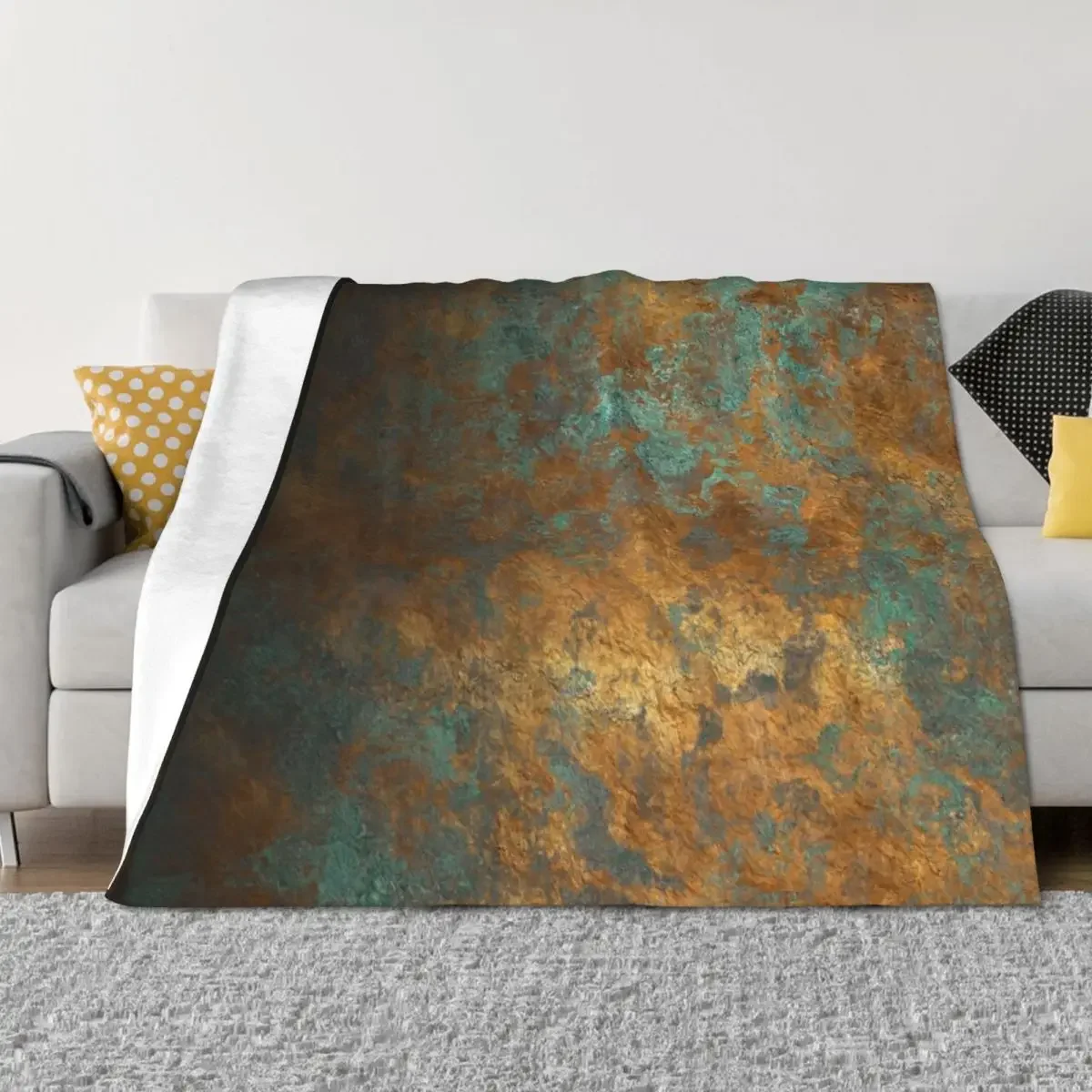 oxidized copper Throw Blanket Soft Big Blankets For Bed Sofa Throw Summer Blankets