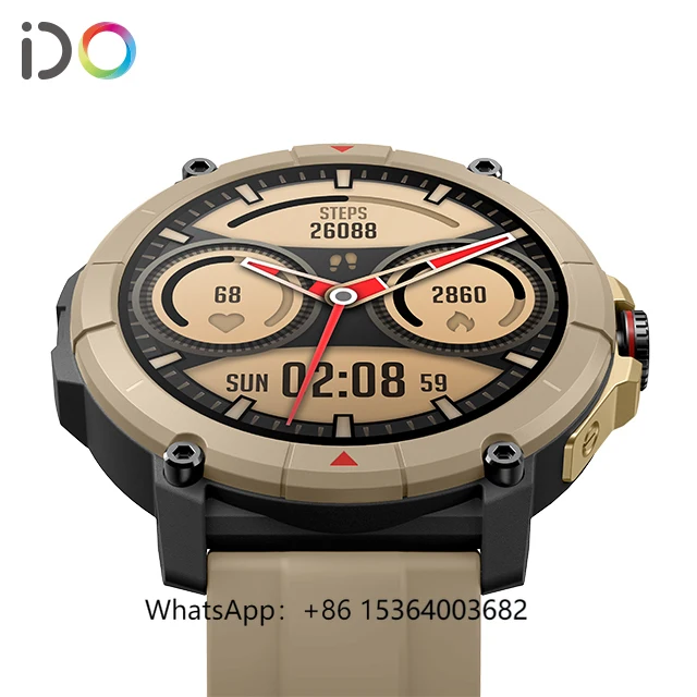 

TJXL-Men Women Outdoor Sport 1.38" HD Fashion Smart Watch GPS Manufacturer Alexa Voice 2ATM Waterproof Fitness Tracker Sport Mon