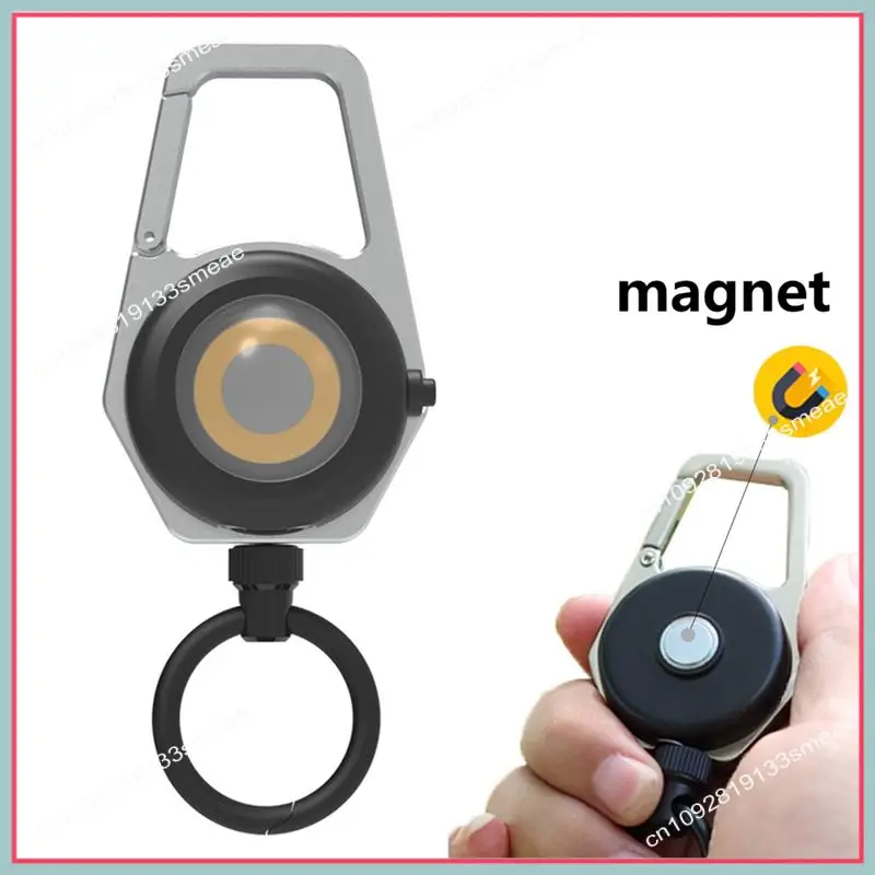 N94R Multifunctional Mountaineering Fishing Easy-Pull Buckle Rechargeable Lighting Keychain With Light Magnetic