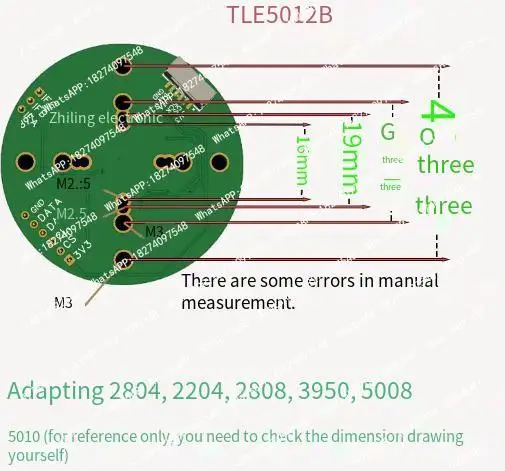 TEL5012B Magnetic Encoder Module - High Precision 15-bit Angle Sensor - With Magnet