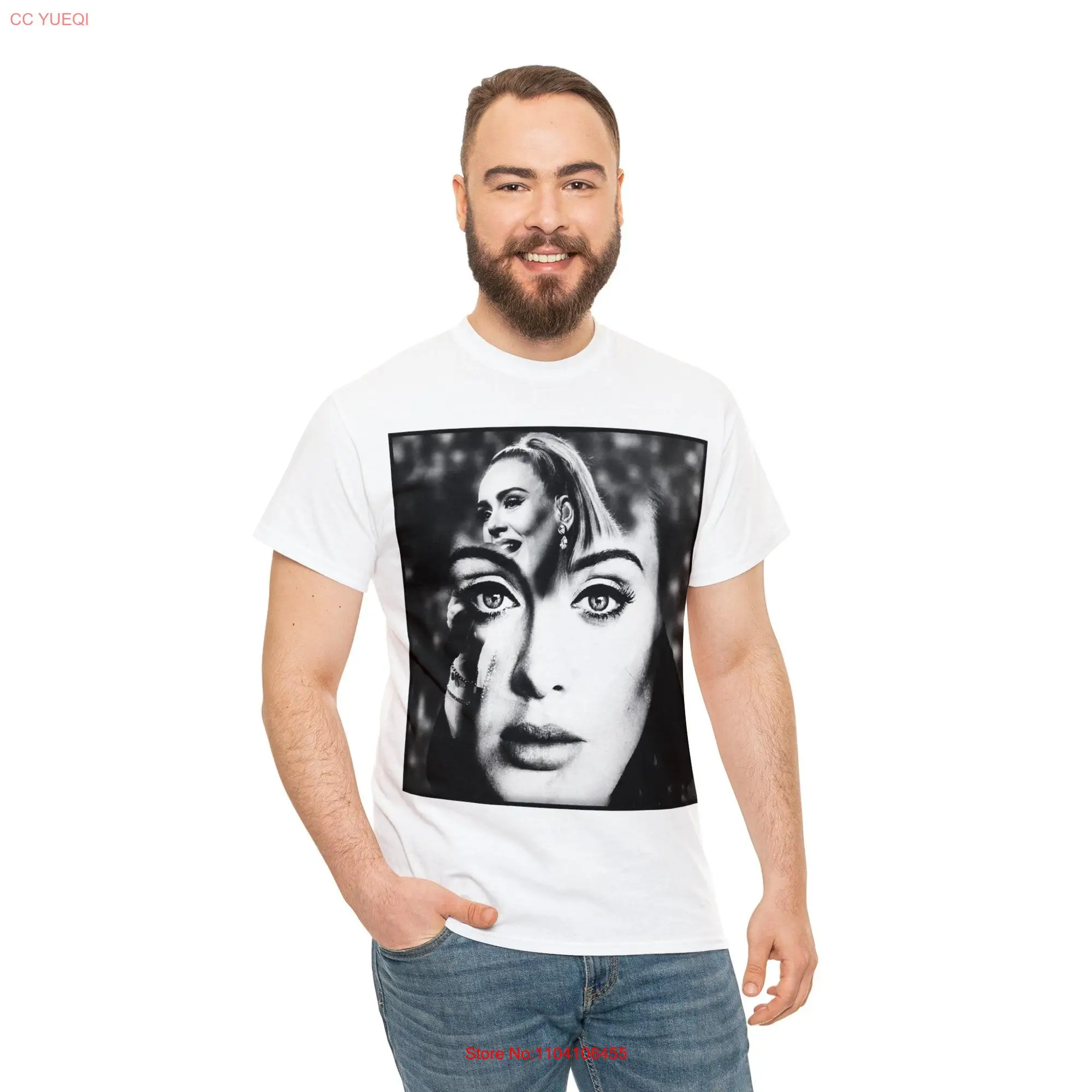 Adele T Shirt DTG Printing long or short sleeves