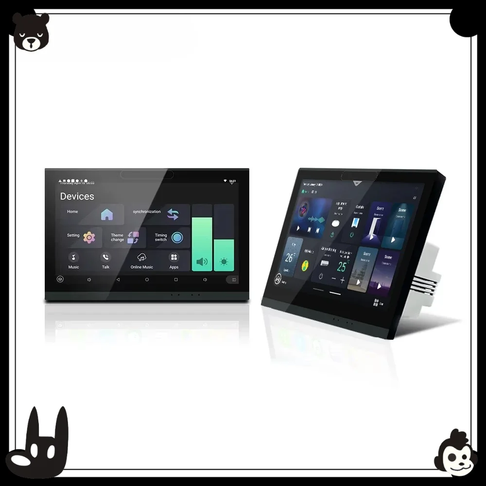 2026new Wall Mount Amplifier Screen 7'' Music Control Panel AMP Equalizer Connect 4pcs 30Watts Ceiling Speaker For Home Surround