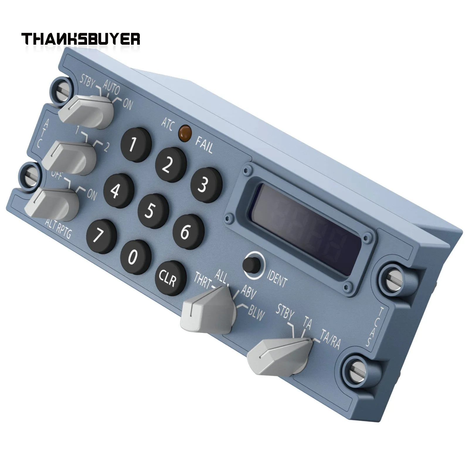 WINCTRL A3XX TCAS/ATC Panel Flight Game Simulator Panel with Multi-Stage Rotary Switches Support for X-Plane MSFS
