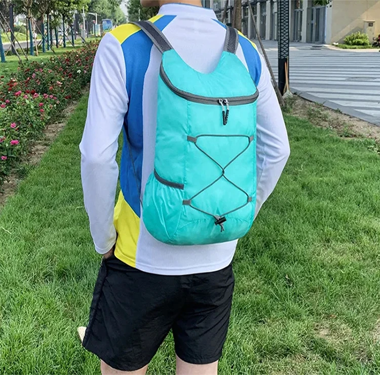 Neuer Unisex-Rucksack, leicht, faltbar, mehrfarbig, Outdoor-Rucksack, Frühlingsmode, Mini-Einkaufstasche – Detail 10