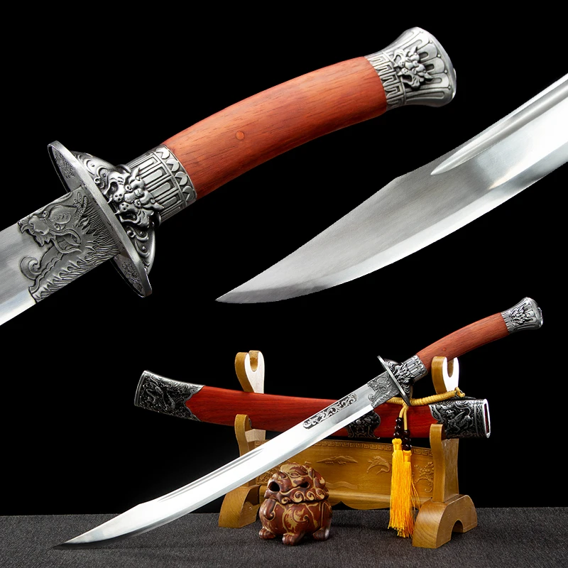 Dragon Kungfu Sword Chinese Traditional Saber Batter Swords Metal Blade Handmade No Sharp