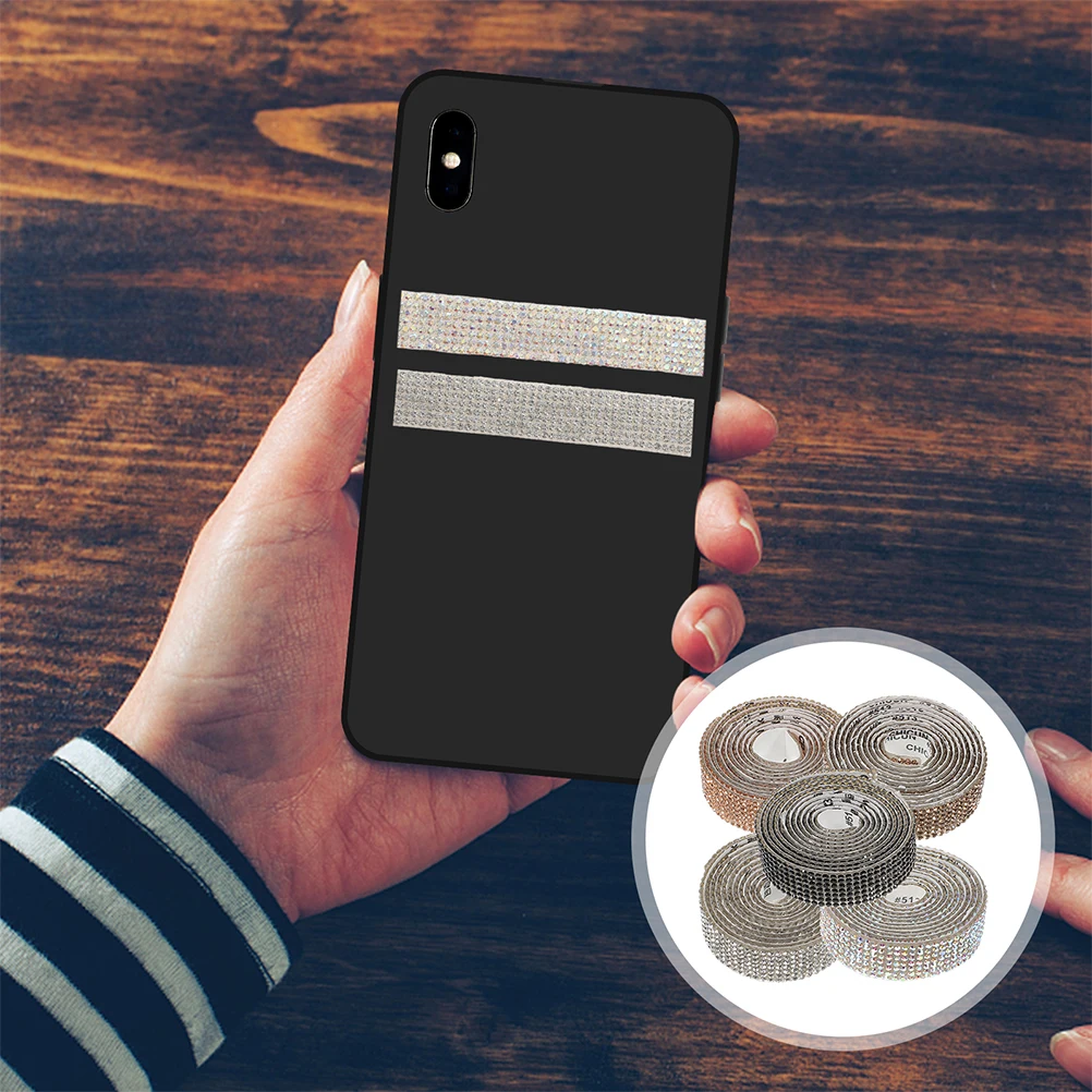 

Self Adhesive Rhinestone Ribbon Bling Glitter Non Fading Craft Decoration Hot Melt Crystal Tapes For Bridal Clothes Bags Shoes