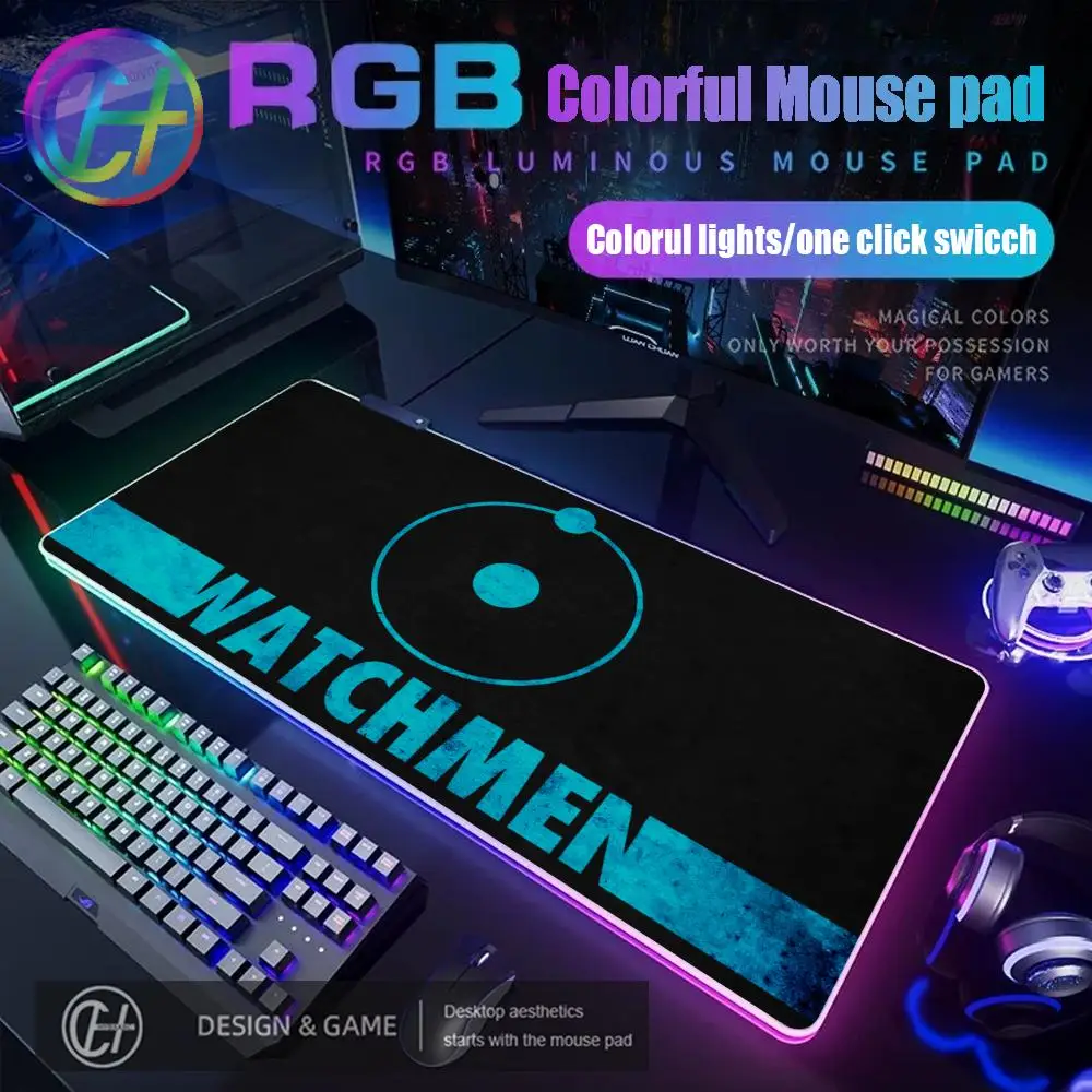 

Mouse Pad RGB Gaming watchmen doctor manhattan Mouse Pad Desk Mat HD Gamer Large LED Light XXL MousePads PC Computer Carpet