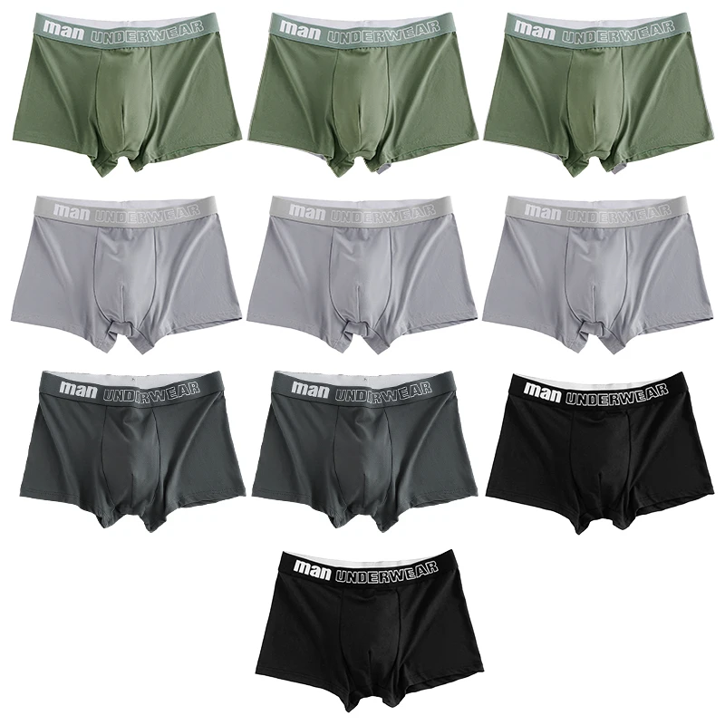 10 Pcs/Lot Men's Underpants Letter Underwear Comfortable Shorts Sexy Gifts for Man  Boxers Briefs Panties