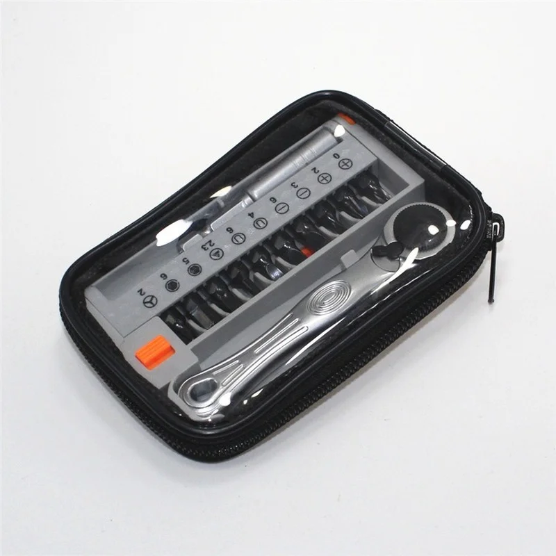 

12Pcs Mini Ratchet Wrench Close Quarter Adjustable Wrench Ratcheting Screwdriver Bits Set With 1/4 Drive Tool Sets