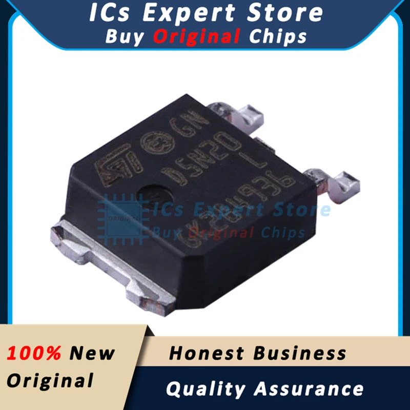 10PCS/LOT Original MOS STD5N20LT4 N Channel Mosfet  200V 5A STD5N20LT4 D5N20L TO-252