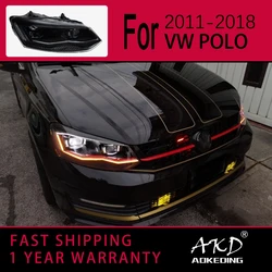 Car Lights for VW POLO Headlight 2011-2018 Head Lamp Drl Projector Lens Automotive Accessories