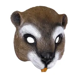 Squirrel Mask Novelty Animal Cosplay Mask Half Face Cover for Role Play Club Carnival Stage Performance Festival Accessories